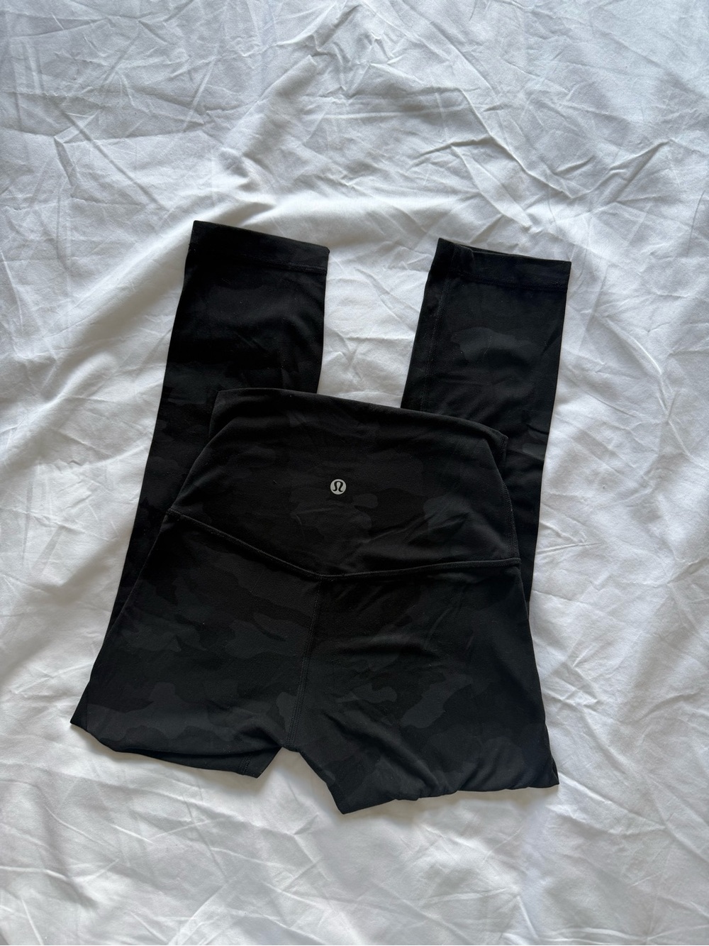 Lululemon Align Camo Black Grey Crop Leggings Size 2